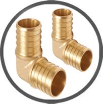 Brass Hose Barb Elbows