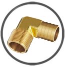 Brass 90 Degree Male Elbow - Connector Brass 90 Degree Male Elbow - Connector