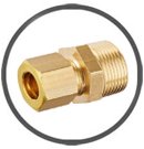 Brass Compression Male Connector Brass Compression Male Connector