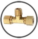 Compression Male Branch Tee Compression Male Branch Tee