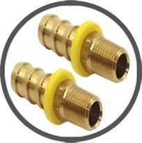 Brass Push On Male Pipe