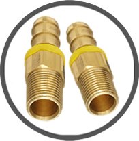 Brass Push On Male Pipe