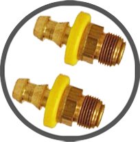 SAE 45 Degree Flare Male Push On Hose Barbs