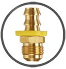 SAE 45 Degree Flare Male Push-On Hose Barbs SAE 45 Degree Flare Male Push-On Hose Barbs