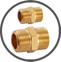 Brass Hex Nipple BSPT