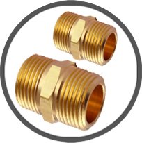 Brass Hex Nipple BSPT