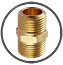 Brass Hex Nipple BSPT