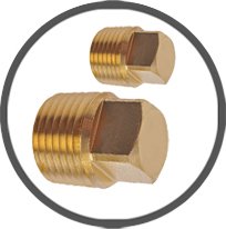 Brass Square Pipe Plugs